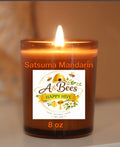 Homemade Beeswax Candle w/added Fragrance - Satsuma Mandarin