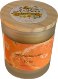 Premium Homemade Beeswax Candle w/added Fragrance - Satsuma Mandarin (10 oz)